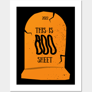 This is BOO sheet vintage tombstone Posters and Art